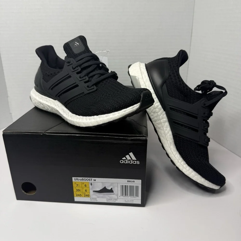 Adidas UltraBOOST W BB6149 Black White Running Shoes Womens 7.5 New Box
